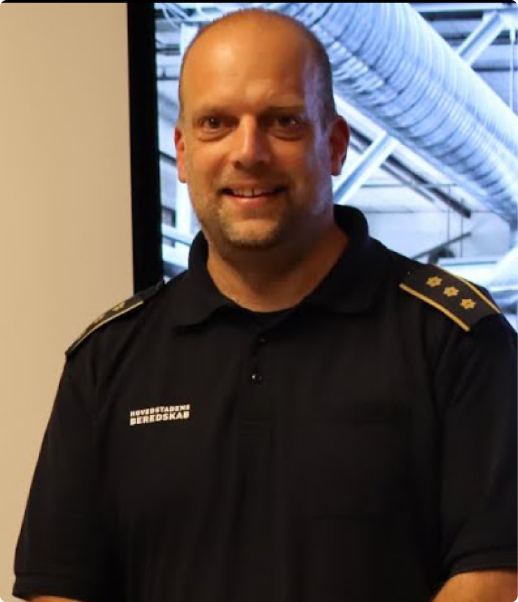 Christoffer Nygaard Drifts- och utvecklingschef för 112-larm- och driftcentralen vid brandkåren i Köpenhamn.